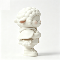 Figurine d'art de collection personnalisée en forme de mouton, statue de dessin animé en PVC et ABS, fabrication OEM en Chine, figurine personnalisée pour la vente en gros de produits de marque