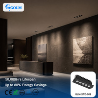 Spot LED intégré à CRI80, 3000K à 6000K, angle réglable, haute efficacité pour éclairage commercial de plafond