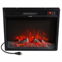 Cheminée encastrée de 23, 26, 36, 40, 50 pouces avec flamme LED, construction métallique, télécommande pour usage extérieur et domestique