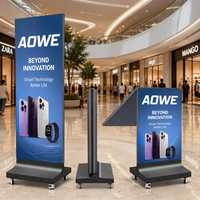 Écran LED d'intérieur pliable et portable 3840x2160mm, résolution 4K8K, HDR10+, affichage publicitaire couleur pleine, utilisation en magasin