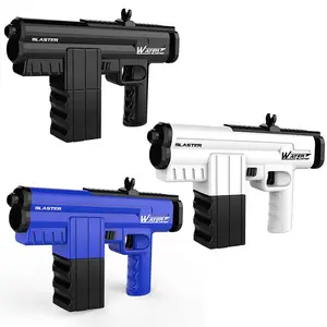 ปืนฉีดน้ำไฟฟ้าสีดำสีขาวสีน้ำเงิน,ของเล่นปืนฉีดน้ำแบบกำหนดเองสำหรับเด็กแบตเตอรี่ทำงานปี2022