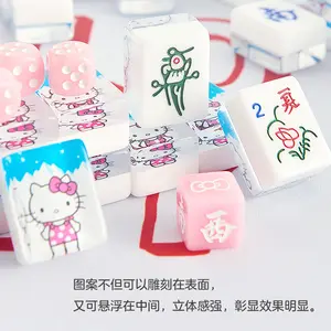 Uygun karikatür Mini Mahjong hello kitty sevimli Mahjong fayans çanta el ovmak kız yurdu hediye koleksiyonu Mahjong özelleştirme