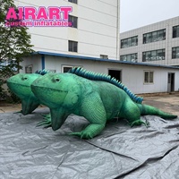 Ballon gonflable en forme de lézard, sculpture d'animaux caméléons gonflables pour événement sur le thème d'un zoo.