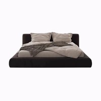 Cadre de lit en tissu personnalisable, nouveau design, taille King, meubles de chambre à coucher, lit double, lit queen size, lit moderne, lit d'hôtel, lit moelleux