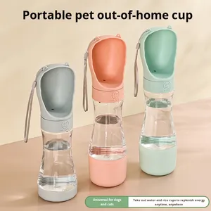 Taşınabilir açık çok fonksiyonlu Pet seyahat tipi kupa çevre dostu köpek su sebili ve mama besleyici plastik açık su bardağı - Product Image 6