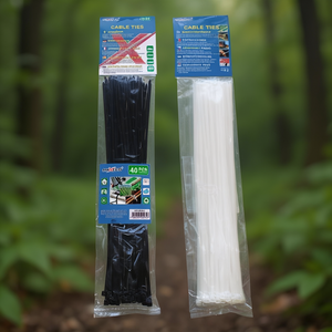 Bridas para cables de 5x200 mm, negras, paquete de 20 unidades para organización de cableado eléctrico - Product Image 3