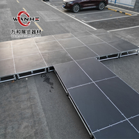 Scène modulaire pliable et portable en alliage d'aluminium et contreplaqué avec installation rapide pour événements musicaux en intérieur