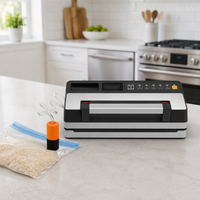Scelleuse alimentaire portable 2-en-1 YUMYTH VS8003 en acier inoxydable personnalisable avec protection contre la surchauffe pour la cuisine