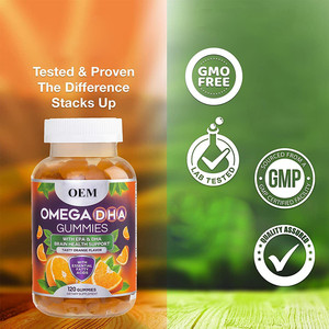 OLLI OEM/ODM 100% murni organik anak-anak Multivitamin <span class=keywords><strong>DHA</strong></span> Omega 3 suplemen minyak ikan Omega 3 6 9 <span class=keywords><strong>DHA</strong></span> Gummies untuk anak-anak 60 Gummies - Product Image 4