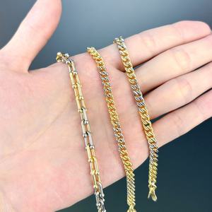 JXX Joyería de Nuevo Diseño, Cadena Cúbica Chapada en Oro de 24K, Pulsera para Mujer - Product Image 2