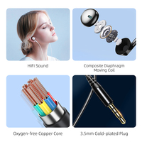 Earphone Wired Essager 2021 M15 Termurah dengan Diafragma Compound, Mini Headset 3.5mm PVC