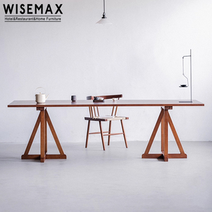 WISEMAX FURNITURE Mesa de Comedor de Diseño Simple, Mesa Larga de Madera para Restaurante, Banquete, Juego de Mesa para 8 Personas para Restaurante, Hotel, Villa - Product Image 2