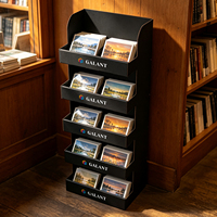 Freistehender Getränke-Displayständer aus Karton, Einzelhandels-Supermarkt-Postkarten-Displaybox aus Papier, Präsentationsständer