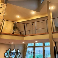 Rampe en fil d'acier inoxydable personnalisée à prix d'usine pour ajusteurs de tension d'escaliers/terrasses de balcon inclus-Garantie d'ajustement à 100%