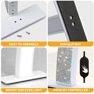 Lámpara de decoración de uñas UV de temperatura de tres colores de 55CM, <span class=keywords><strong>pegatina</strong></span> de diamante, protección en forma de U, <span class=keywords><strong>tatuaje</strong></span> de belleza, pestañas, luz de relleno de media luna - Product Image 5