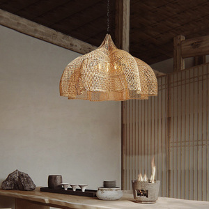 <span class=keywords><strong>Lampadario</strong></span> Artigianale <span class=keywords><strong>in</strong></span> <span class=keywords><strong>Rattan</strong></span> Stile Giapponese e Sud-Est Asiatico Wabi Sabi per Hotel, Ristoranti, Soggiorni, Sale da Tè e B&B - Product Image 1