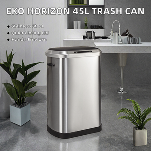Ánh nắng mặt trời 11.9 gallon chải thép không gỉ thường vụ cảm biến chuyển động thùng rác có thể 45 lít nhà bếp chất thải bin - Product Image 2