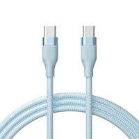 Kabel Data Tipe-C 100W dengan Jalinan Nilon untuk Pengisian Cepat iPhone Android, Kabel USB-C Kompatibel dengan Ponsel dan Power Bank