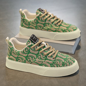 Chaussures en toile pour hommes, basses, été 2026, nouvelle tendance, imprimées, semelle épaisse, chaussures de sport et décontractées pour hommes - Product Image 2