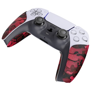 PlayVital Black Red Camouflage Anti-Skid Sweat-Absorbent Professional Textured Soft Rubber Pads Handle <b>Grips</b> for PS5 <b>Controller</b> - Product Image 4