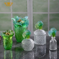 Nouveau Brûleur de Bakhoor Écologique Vert SAINT-VIEW 2024 pour le Ramadan, Bouteille de Parfum de Luxe, Pot à Bonbons en Cristal – Vente en Gros