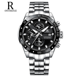Reloj Digital con correa de acero inoxidable de lujo para hombre, resistente al agua, luz nocturna, cronómetro de 42mm, diseño de <span class=keywords><strong>Guerrero</strong></span> negro, venta al por mayor - Product Image 6