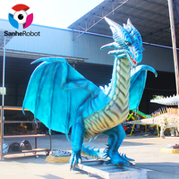 Statue de dragon grandeur nature Zigong Sanhe, robot animé géant réaliste, dragon animatronique