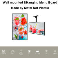 Écran publicitaire de menu monté au plafond de panneau numérique électronique Super mince d'approvisionnement d'usine direct pour des cafés pour l'ascenseur