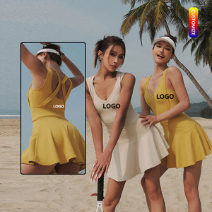 Falda de voleibol elástica y transpirable para mujer, vestido deportivo Sexy para entrenamiento de gimnasio y tenis de secado rápido, gran oferta - Product Image 2