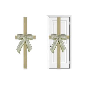 Arco de puerta acolchado de tela dorada de 50x60 cm - Product Image 1