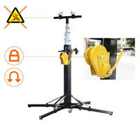 Soporte de Altura Ajustable con Manivela para Altavoces Line Array, Torre de Elevación con Manivela