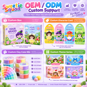 Wholesale 12 Designs Air Dry Clay <b>Kit</b> Display Box OEM ODM Custom Logo 12 Clay Cups 4 <b>Tools</b> Modeling Clay <b>Toy</b> Bulk Supply - Product Image 5