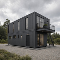 Maison préfabriquée modulaire moderne, maison miniature de luxe portable, structure en acier, cabine en conteneur maritime, villa préfabriquée mobile