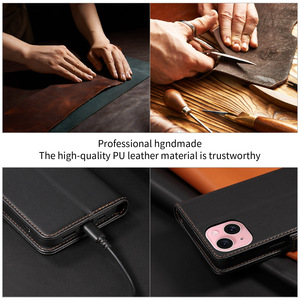 Funda de Teléfono de Cuero PU Tipo Folio para <span class=keywords><strong>iPhone</strong></span> 18 Pro Max 17 16 15, Cuero Suave al Tacto Premium, Cierre Magnético, Funda con Carga Inalámbrica - Product Image 5