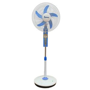 Ventilador de pie solar y LED clásico de 16 \ ", 12V CC, recargable con control remoto para uso doméstico en exteriores, oficina, Material plástico - Product Image 2