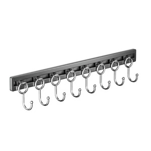 <span class=keywords><strong>Rack</strong></span> de utensílios com 8 ganchos removíveis para colher de toalha, <span class=keywords><strong>rack</strong></span> suspenso montado na parede para churrasco, organizador de cozinha, ganchos deslizantes - Product Image 1