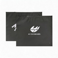 Sac à fermeture éclair givré avec impression de logo personnalisée de haute qualité, sac en plastique refermable noir mat pour l'emballage des vêtements