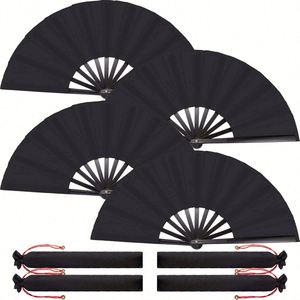 High Quality Custom 35Cm Bamboo Folding Kungfu Clack Portable Painted Hand <b>Fan</b> for Festival and Halloween - Product Image 2
