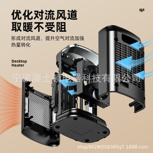 Electric Heater Desktop PTC Heating Element Fast Heating 10 Sqm Or Less With Timing Function - Product Image 3