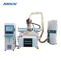 Machine de gravure CNC à commande numérique 1325 4x8 ATC pour le bois, avec broche refroidie par air, changeur d'outils à disque et table de travail personnalisée – Meilleures ventes