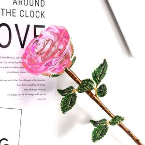 Nuevo Arribo: Rosa de Cristal ROMÁNTICA, Regalo Artesanal Personalizado para Novia, Cumpleaños, Festival Qixi, Decoración para Sala de Estar, Vino - Product Image 4