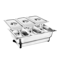 Buffet électrique en acier inoxydable pour traiteur commercial Chauffe-plats Bain Marie Présentoir de chauffe-aliments Équipement de chauffage et de maintien