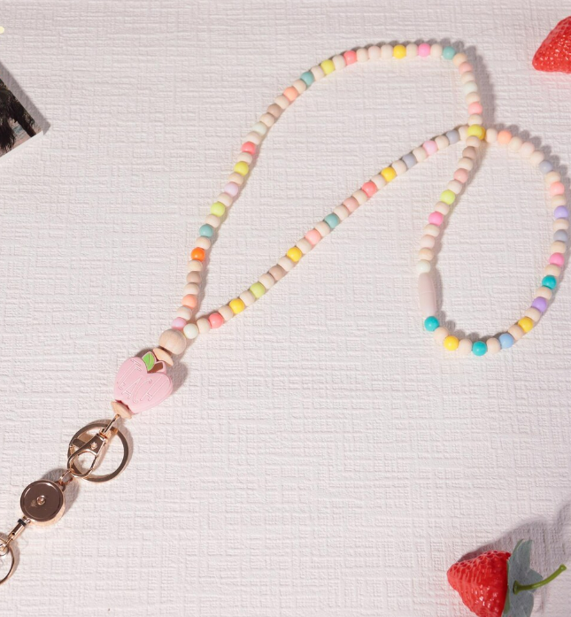 Custom Silicone Beads Acrylic Blank Pencil Teacher Lanyard Wholesale Image 5