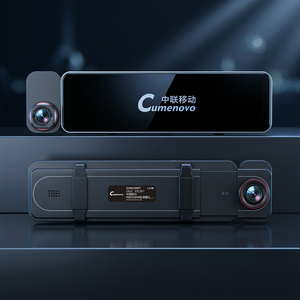 Caméra <span class=keywords><strong>de</strong></span> tableau <span class=keywords><strong>de</strong></span> bord 4K avec triple objectif, écran tactile IPS 9,66 pouces, WiFi, vision nocturne Starlight, enregistrement en boucle - Product Image 1