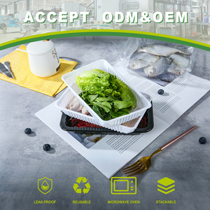 Phân Hủy Sinh Học Tái Chế Vật Liệu Dùng Một Lần Thực Phẩm Pet Bao Bì Hộp Cho Sushi Và Bánh Hamburger Vỉ Vỏ Sò Nấm Container - Product Image 3