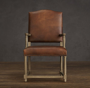 <span class=keywords><strong>Fauteuil</strong></span> de salle à manger Rhoohill personnalisé, style rétro américain, en bois massif, chêne blanc, tissu en lin - Product Image 4