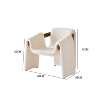 Fauteuil individuel vintage de style nordique moderne du milieu du siècle, contemporain, en bois, avec accoudoirs, pour salon, chambre et villa