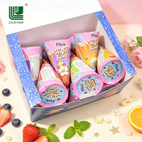 Cône de gaufrette Pikin en gros de l'usine Luyuan avec garniture crème chocolatée - Snack croustillant certifié Halal, emballage personnalisé OEM