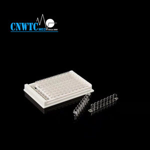 Placa <span class=keywords><strong>Elisa</strong></span> de plástico de 96 pocillos desmontable de laboratorio con 8 tiras - Product Image 1