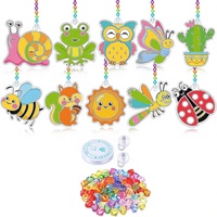 Kits de peinture et de feutres à paillettes pour attrape-soleil, fournitures d'art et d'artisanat pour enfants et feutres à paillettes pour attrape-soleil